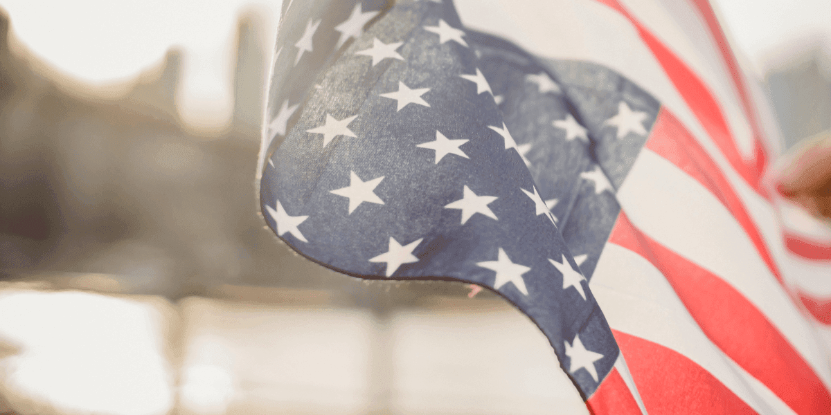 American flag - tactical firearms training background